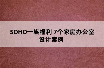 SOHO一族福利 7个家庭办公室设计案例 